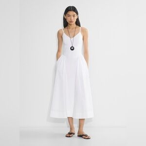 NWT - Babaton Technique Poplin Dress - Bright White - Size 8